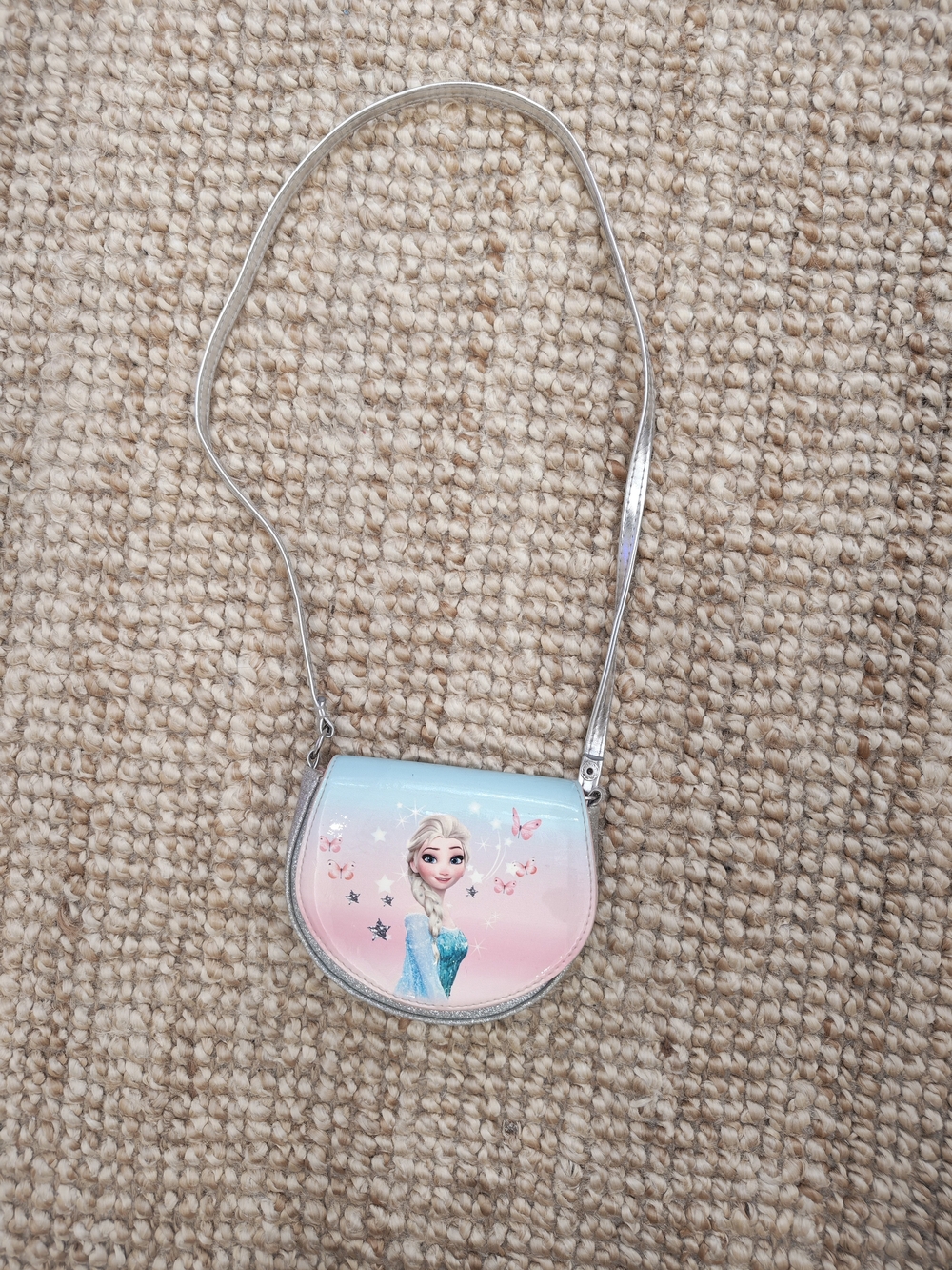2013 Disney Elsa Kids Shoulder Bag in Light Blue and Pink